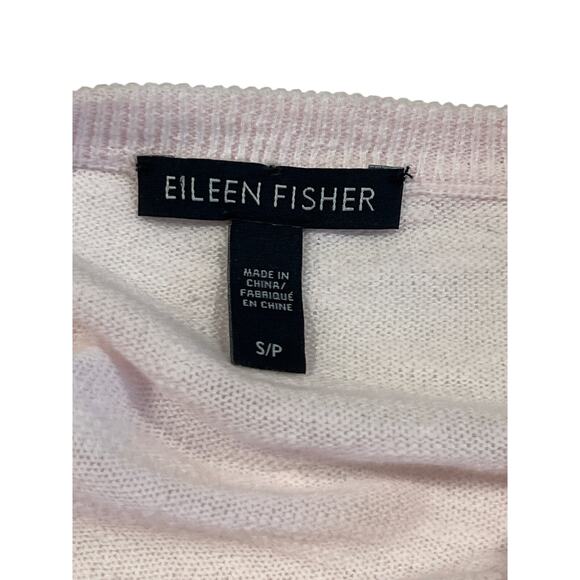 Eileen Fisher Pastel Pink Organic Linen Crew Neck Top Women's Size S Sustainable - Picture 2 of 10